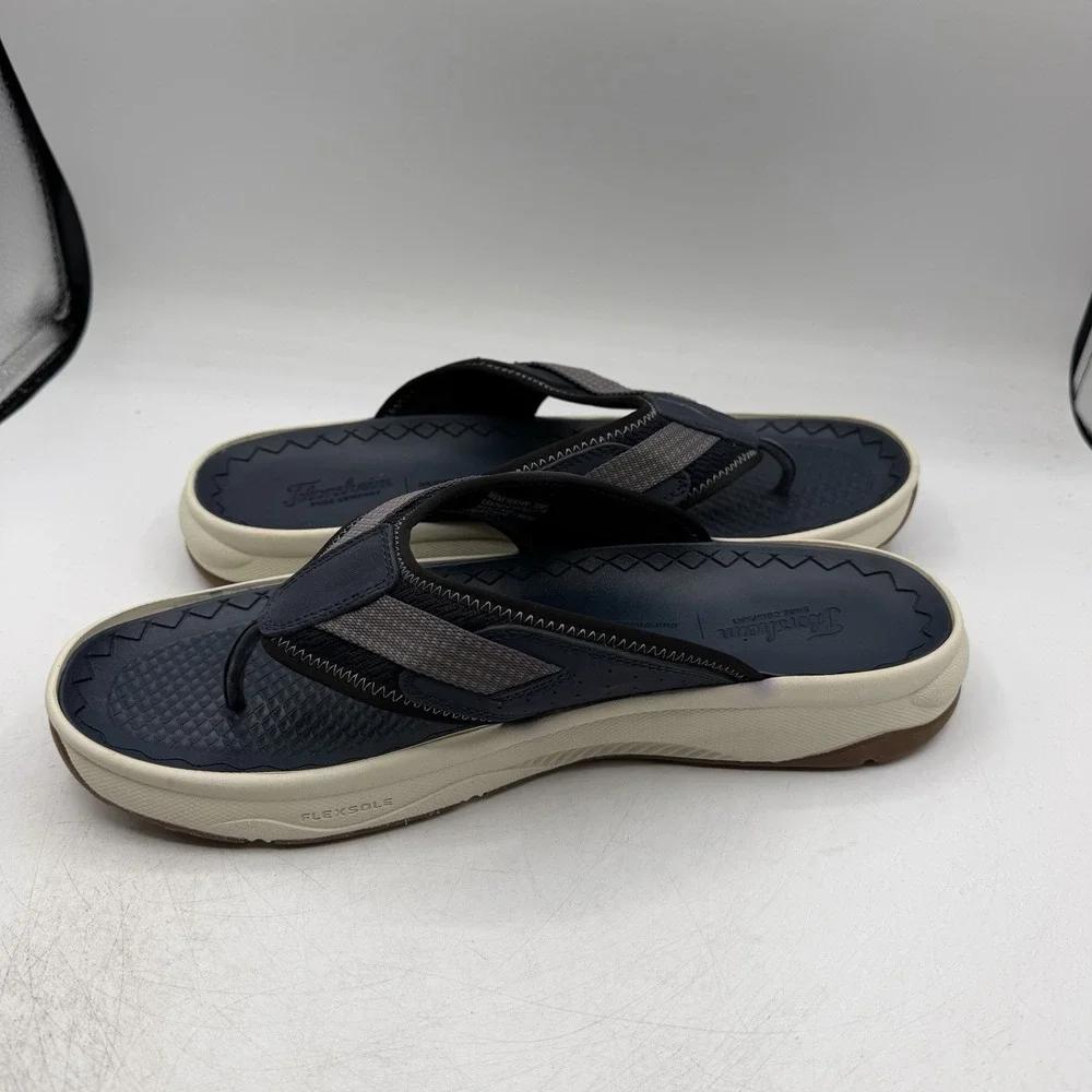 Florsheim Tread Lite Thong Sandals Mens Sz 12 W WIDE Navy Flip Flops 14363-410
